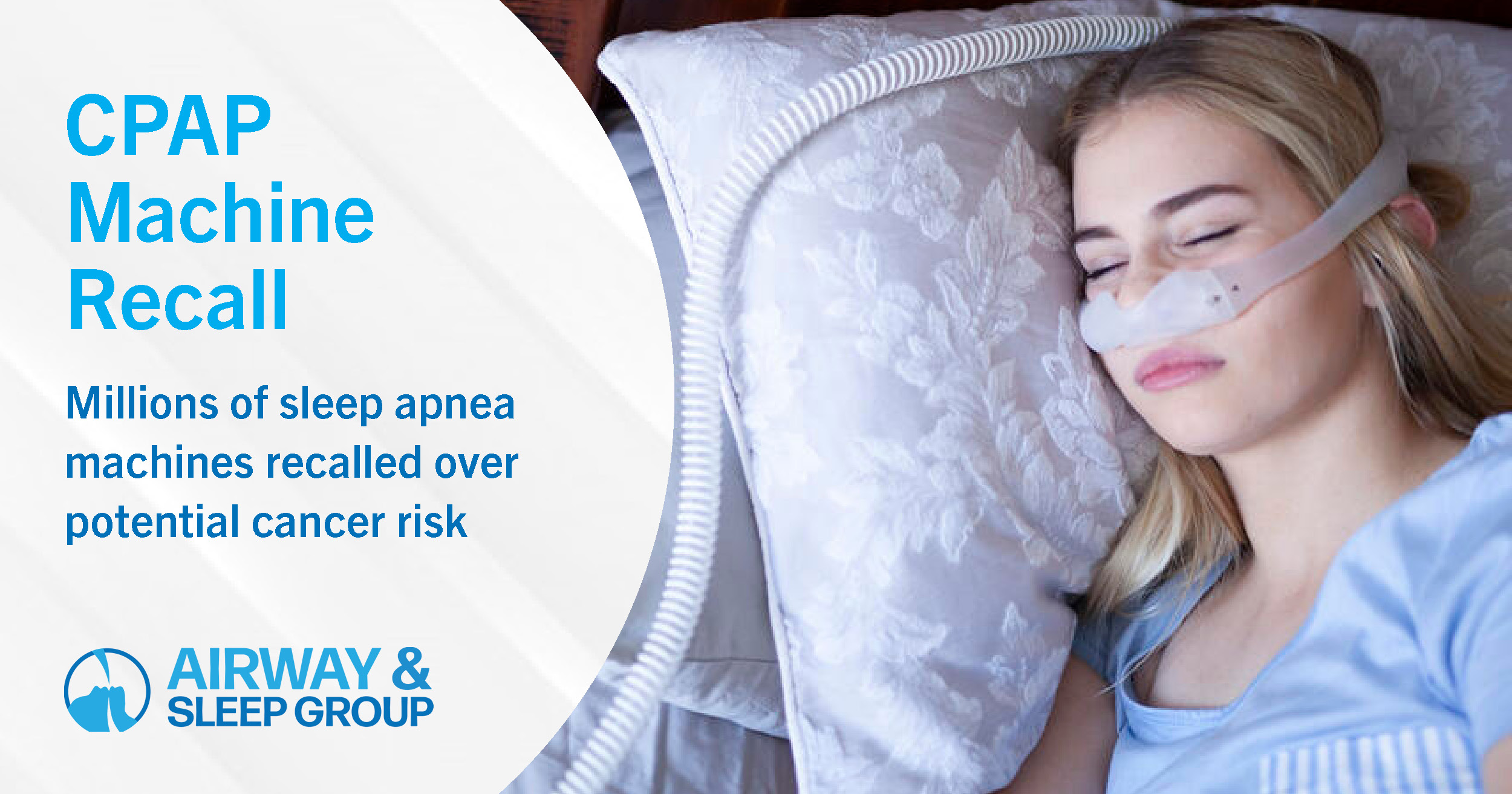 woman sleeping with a sleep apnea machine or CPAP