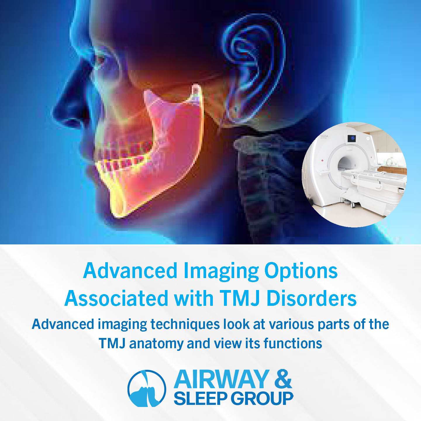 Advanced imaging options associated with TMJ disorders - Infographic